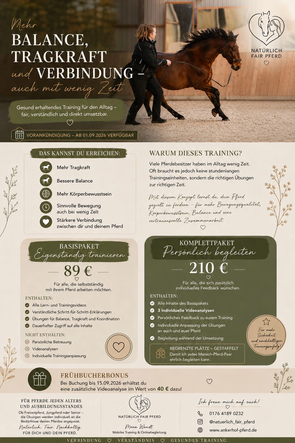 Ankerhof Natürlich-fair-Pferd - Pferdetraining - Flyer Ferienbetreuung